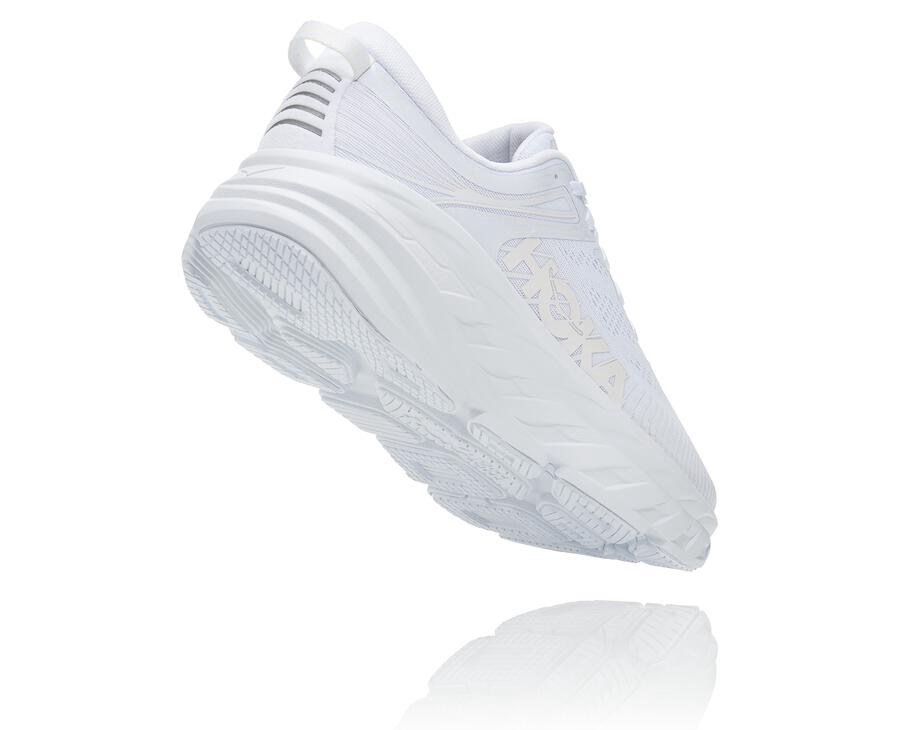 Hoka Australia One One Bondi 7 - Mens Running Shoes White - TNDJR-2178